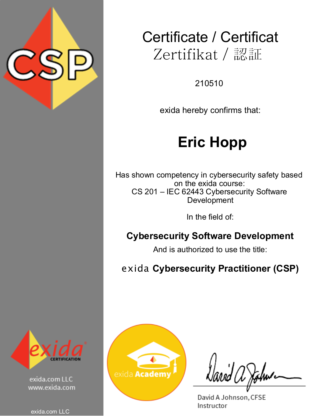 CSP Certification Badge